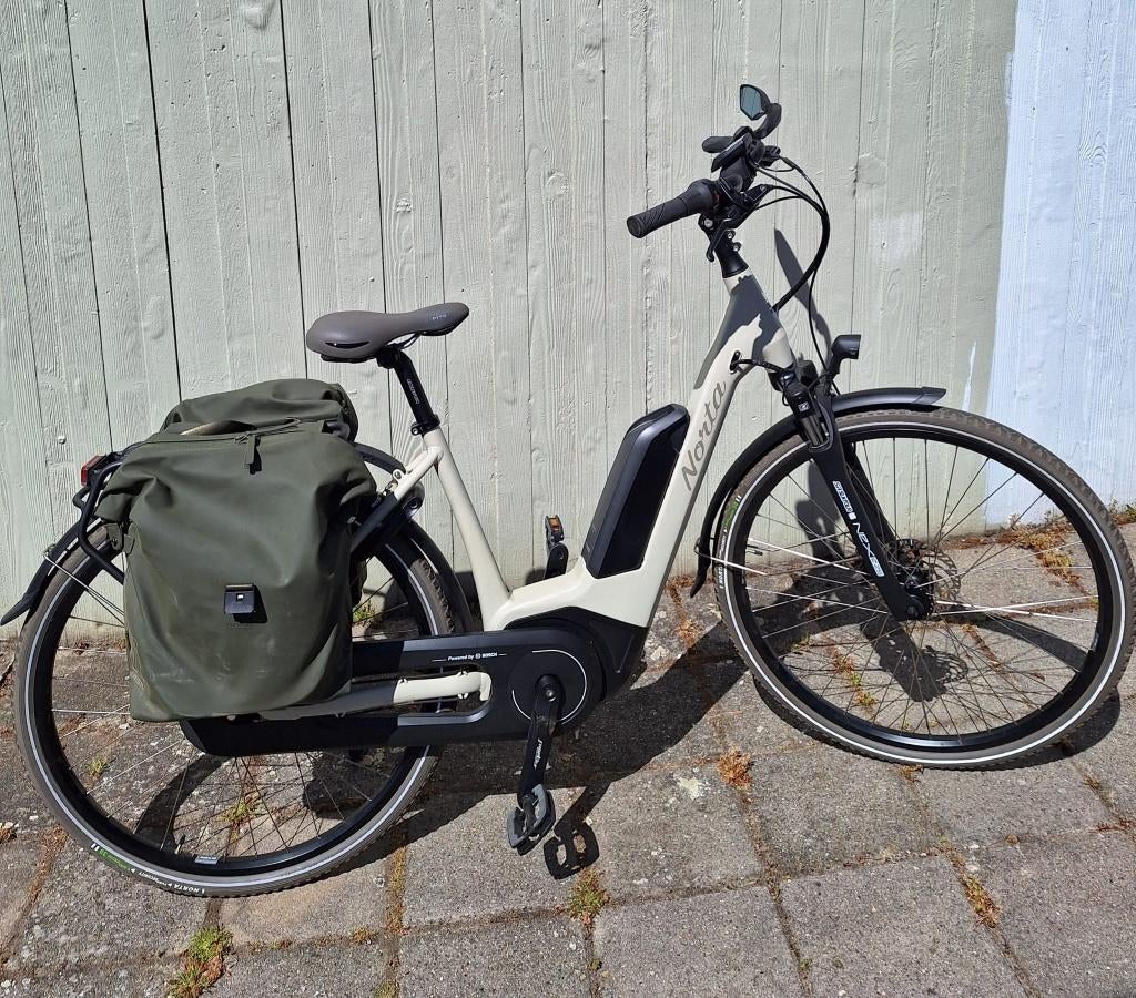 Electrische fiets Norta, Zo goed als nieuw, 47 tot 51 cm, 50 km per accu of meer, Ophalen