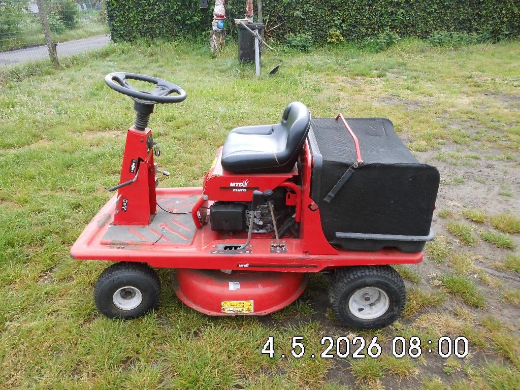 zitmaaier mtb pinto, Tuin en Terras, Zitmaaiers, Ophalen, Gebruikt, Opvangbak, 90 tot 120 cm