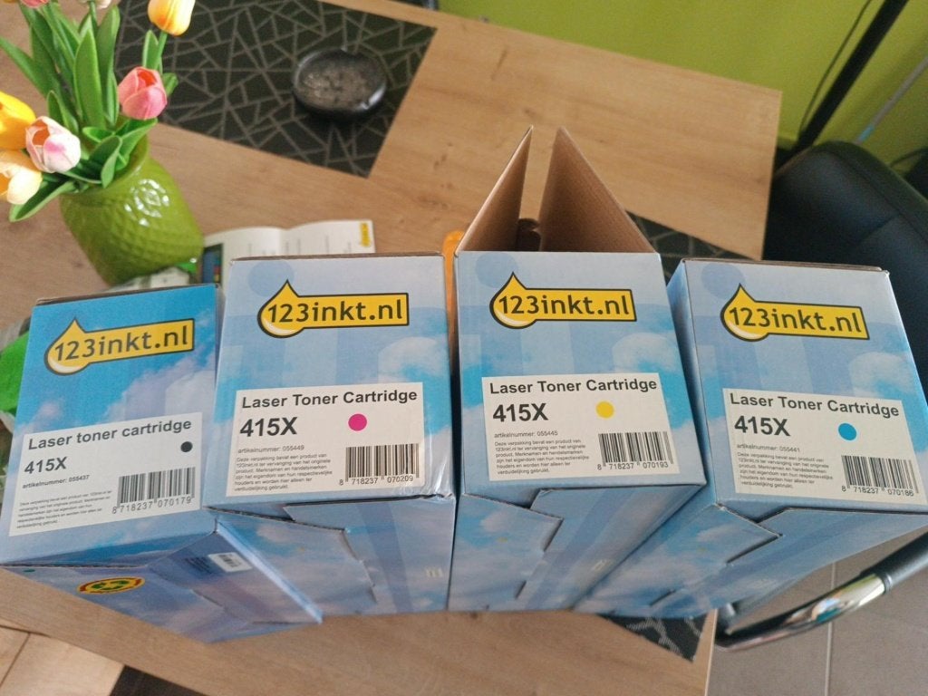 123inkt 415X toner set HP  – 4 stuks, Ophalen of Verzenden, Toner