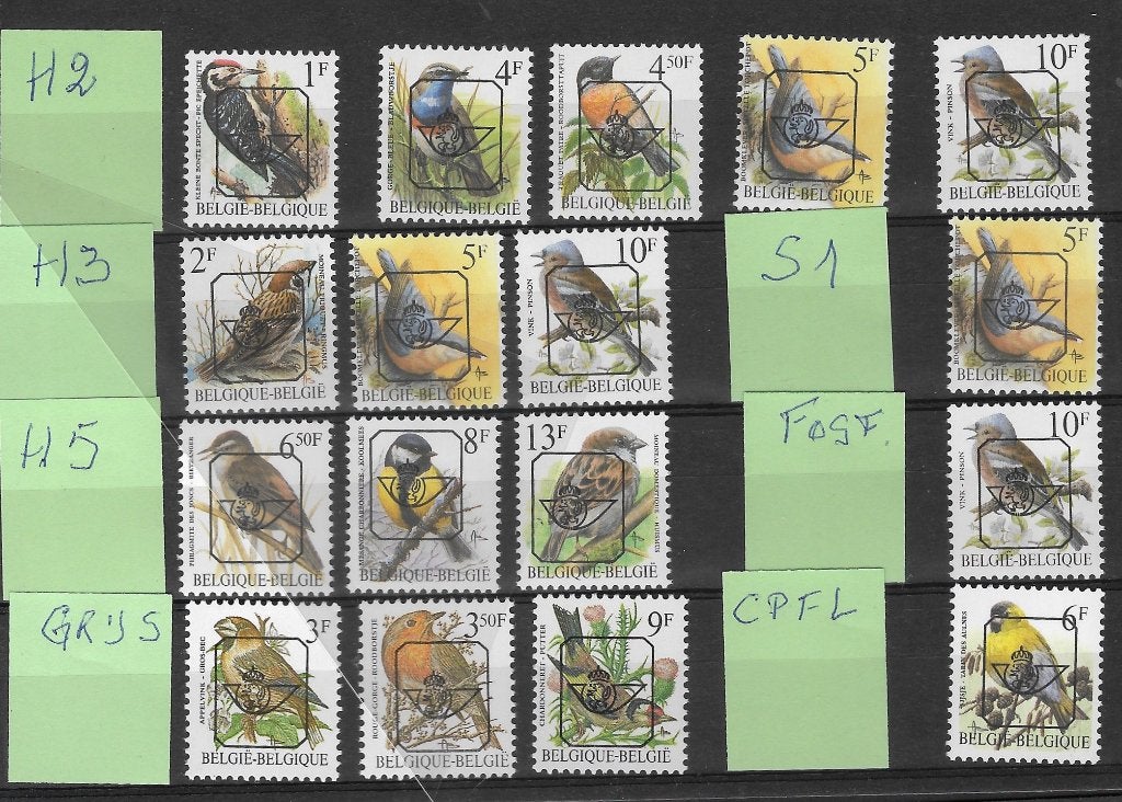 Belgique ; PREO, toutes les gommes et papiers de type XX, Neuf, Enlèvement ou Envoi, Gomme originale, Non oblitéré
