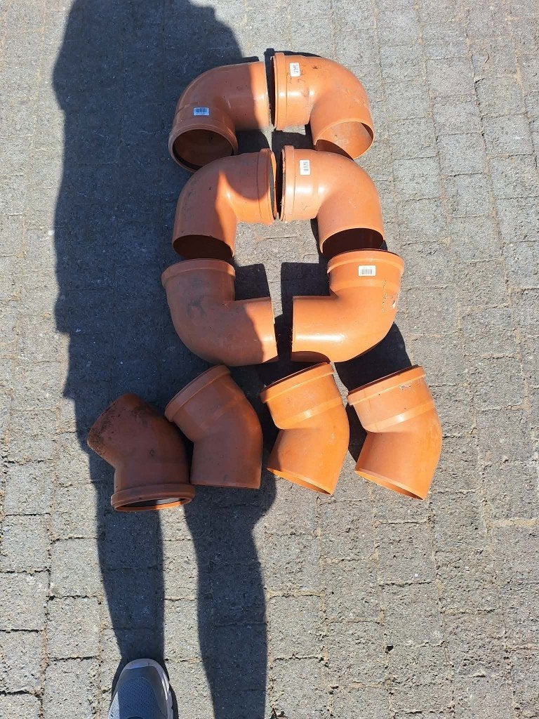 Riolering 125mm bochten, Doe-het-zelf en Bouw, Ophalen, Bochten, PVC, Nieuw