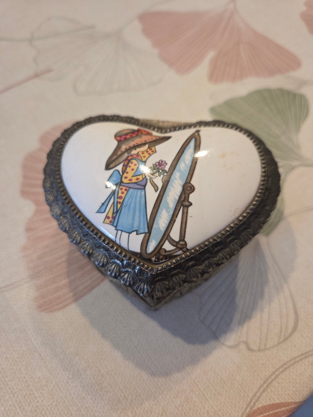 vintage sieraden doosje, Ophalen of Verzenden, Zilver, Overige typen