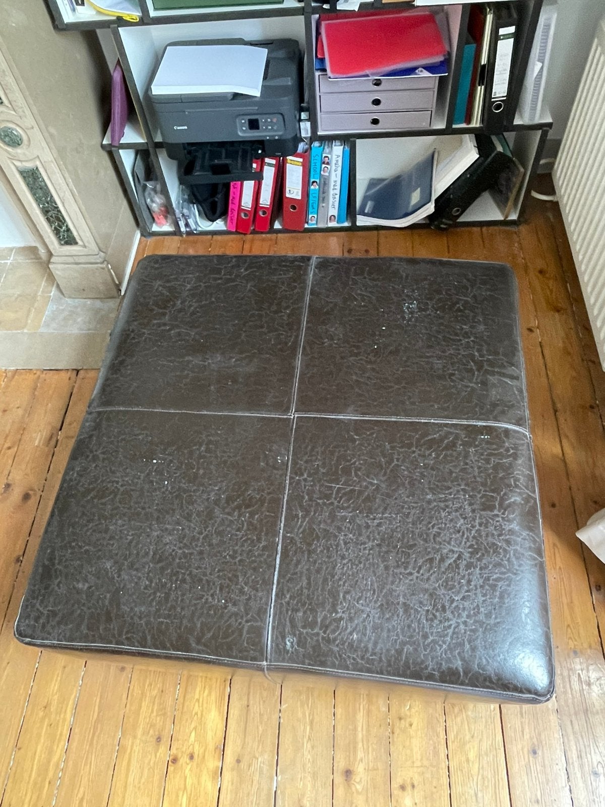 Fake leeren qudraat sofa, Ophalen, Gebruikt, Minder dan 75 cm, Minder dan 150 cm