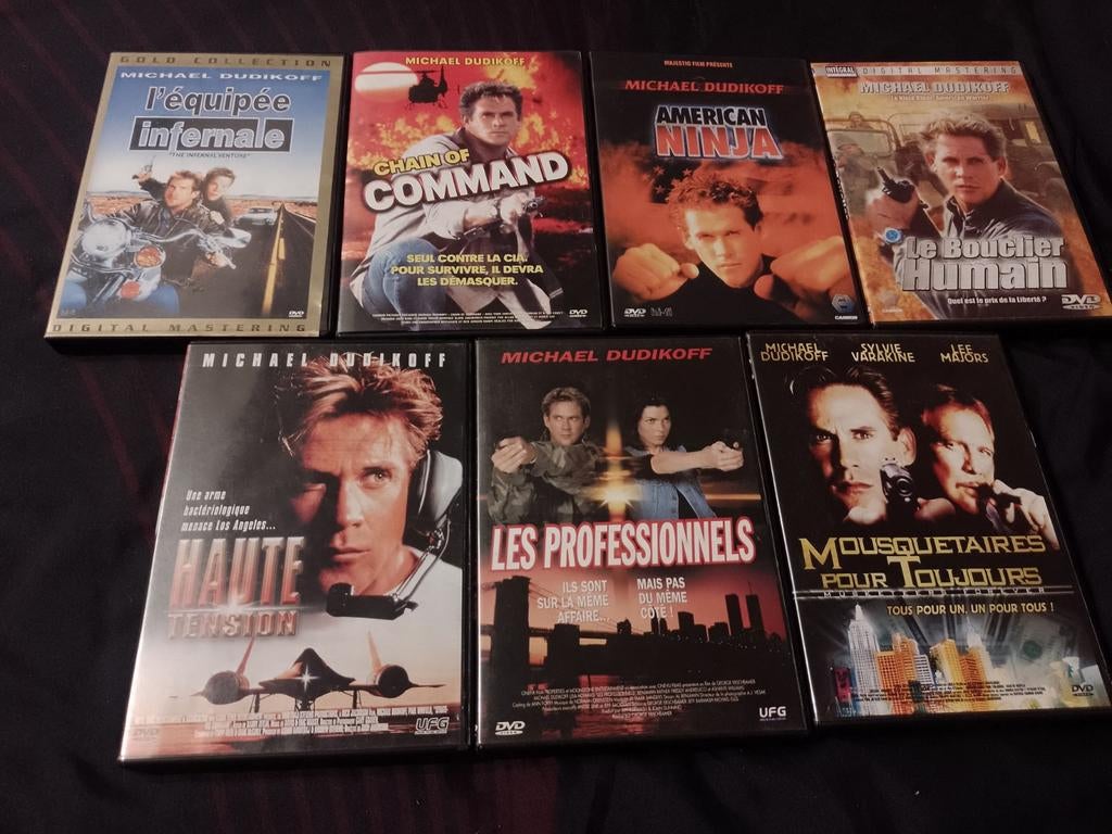 A vendre en DVD 7 films Michael Dudikoff, À partir de 9 ans, Enlèvement ou Envoi, Comme neuf, Arts martiaux