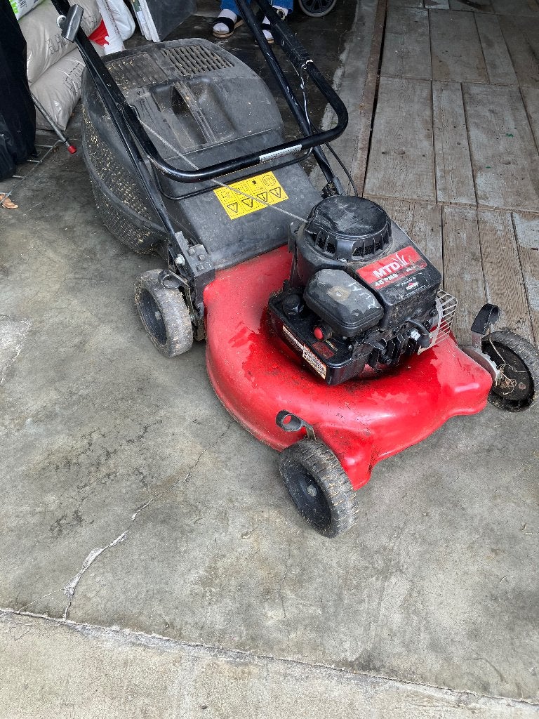 Grasmaaier op benzine, Tuin en Terras, Ophalen, Cirkelmaaier, Gebruikt, Mtd