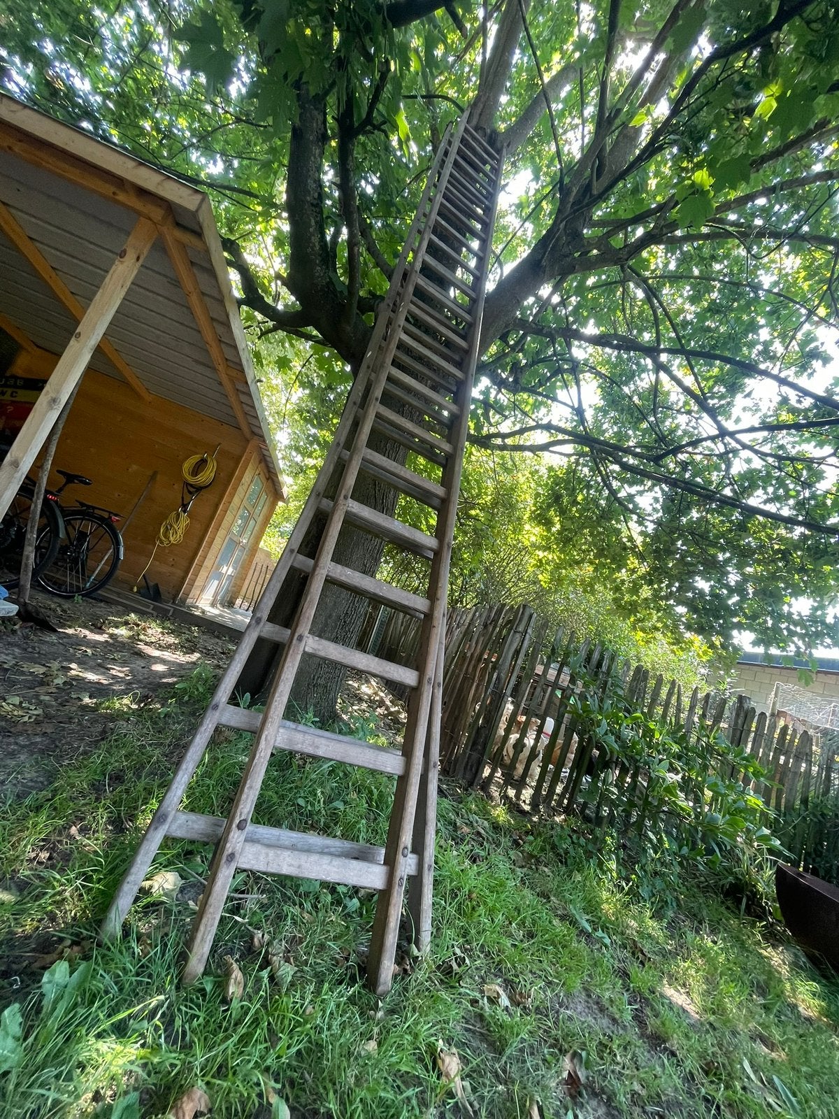Lange ladder, Ophalen, Gebruikt, Ladder, Opvouwbaar of Inschuifbaar