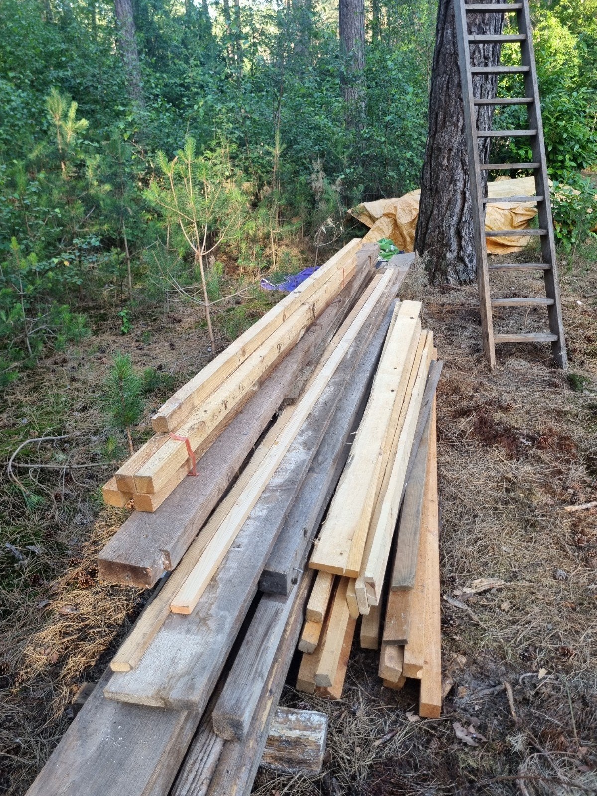 Allei hout, Ophalen, Balken