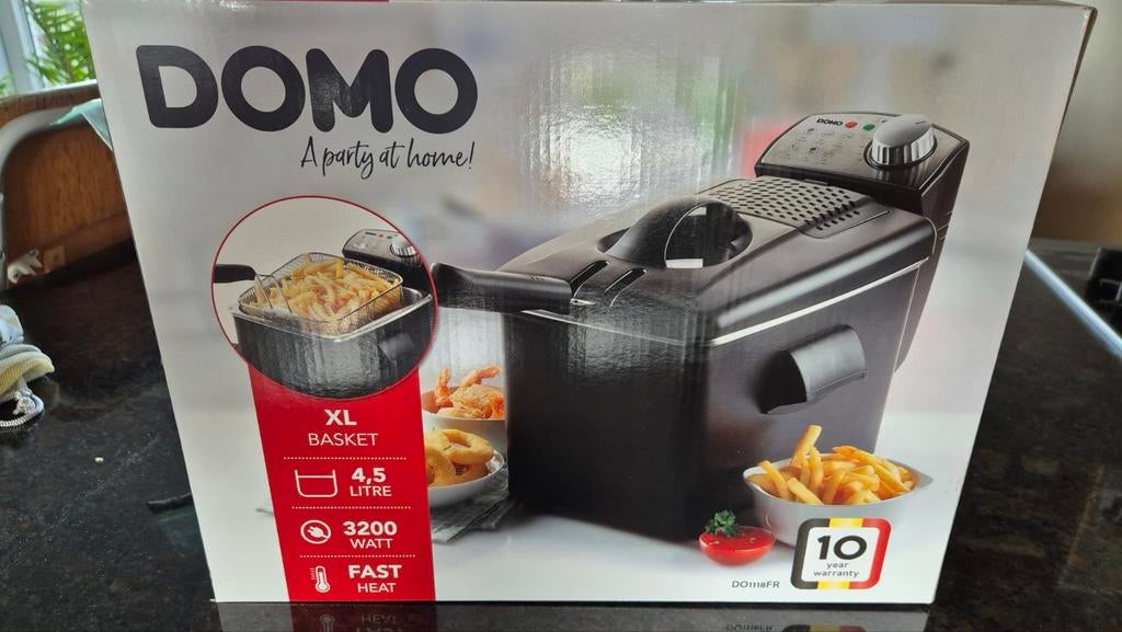 Friteuse domo 4.5 litres 3200W neuf, Enlèvement ou Envoi