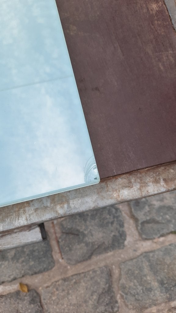 Glazen tafelblad GRATIS, 200 cm ou plus, Verre, Utilisé, 50 à 100 cm