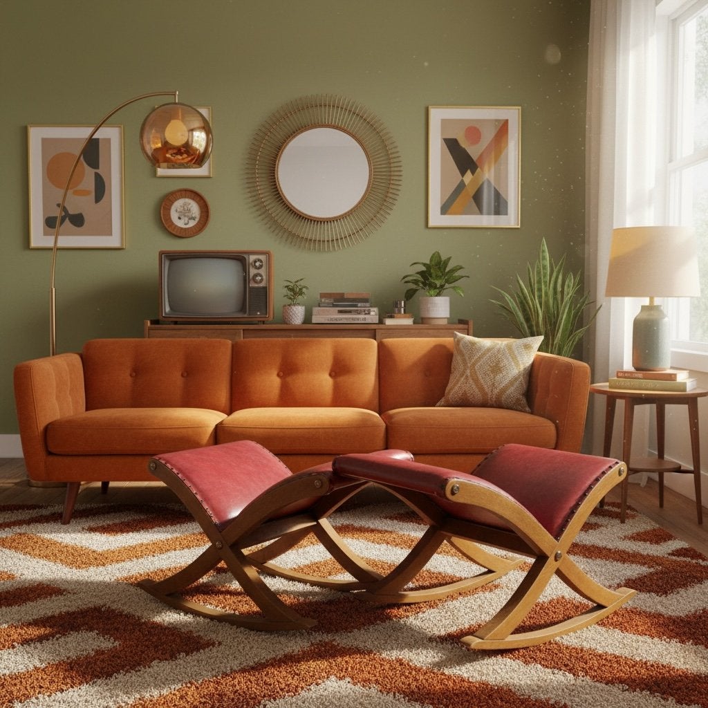 Vintage rode voetbank, Antiek en Kunst, Verzenden