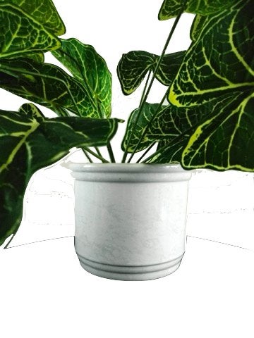 Design plantenpot H15 cm D18cm keramiek wit marmer, Huis en Inrichting, Kamerplanten, Ophalen of Verzenden, Overige soorten, In pot