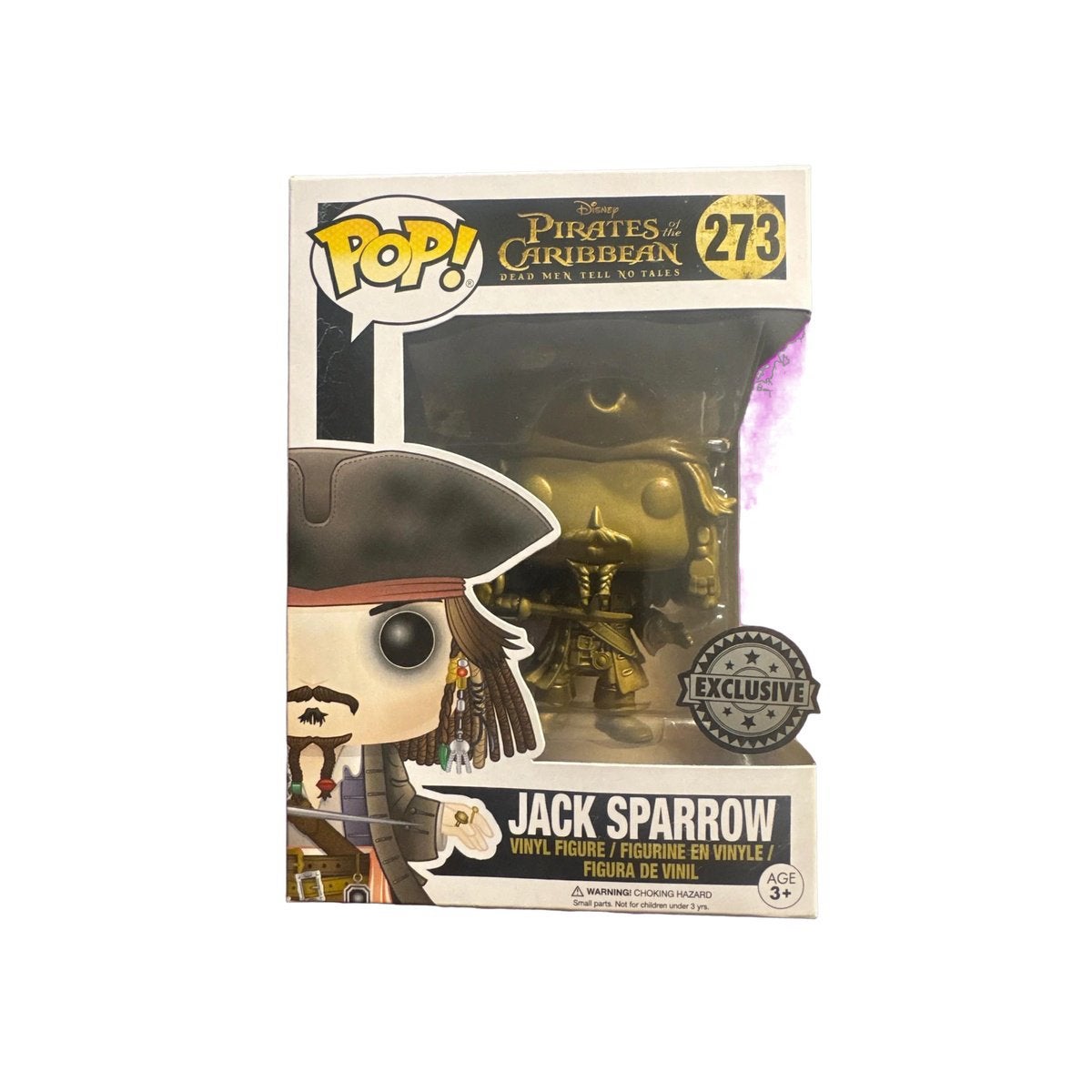 Funko Pop! #273 Jack Sparrow Gold Chrome - Topic Exclusive, Ophalen of Verzenden, Zo goed als nieuw