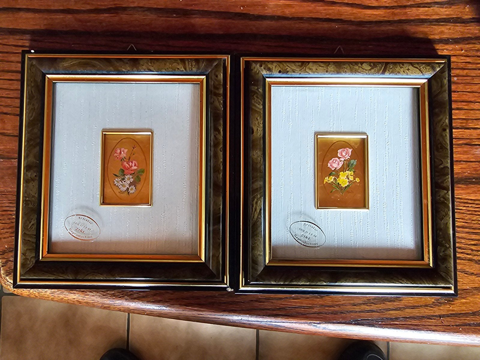 23kt gold leaf 2 stuks, Antiek en Kunst, Kunst | Schilderijen | Abstract, Ophalen of Verzenden