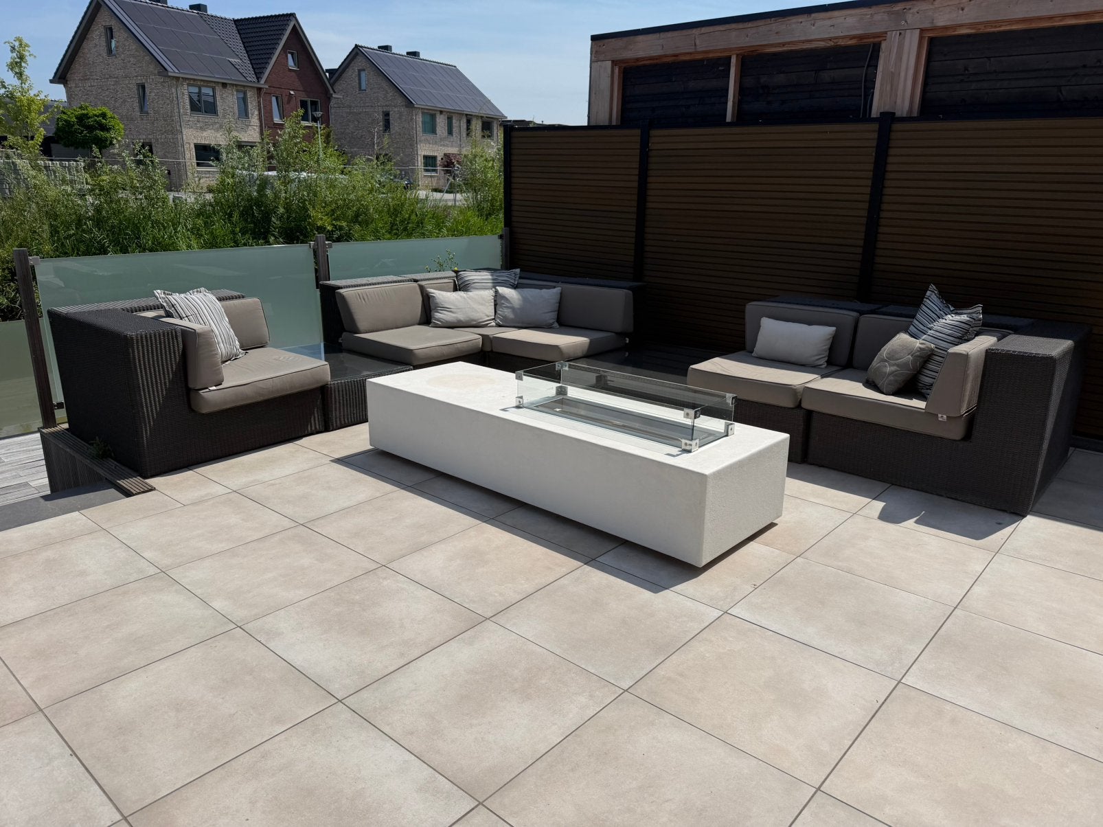 Luxe borek loungeset/tuinset - inclusief alle kussens, Enlèvement, Comme neuf, Sets de jardin