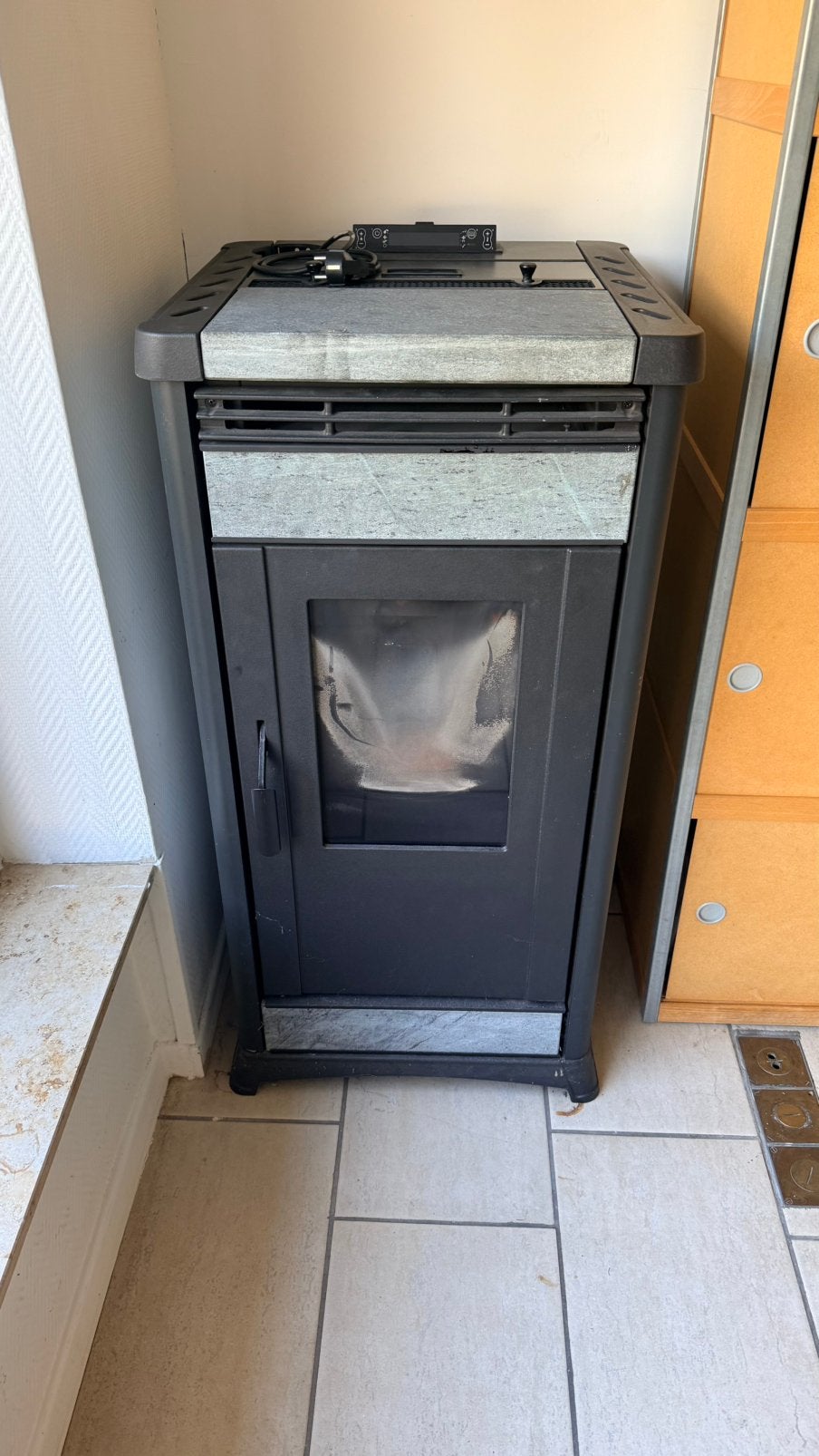 Poêle à pellets 10,3 kw, Maison & Meubles, Autres carburants, Enlèvement, Utilisé, Poêle à granulés