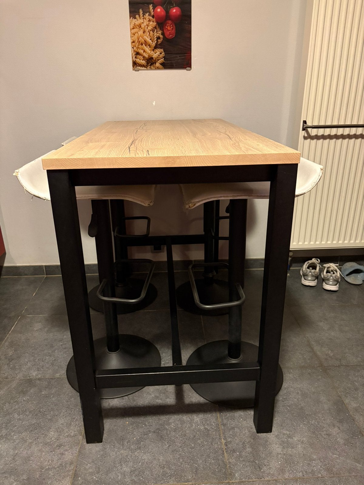 Eettafel met barkrukken, Ophalen of Verzenden, Gebruikt