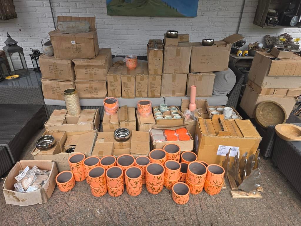 Grote partij decoratie / vazen / potten – 500 stuks – hande, Ophalen of Verzenden