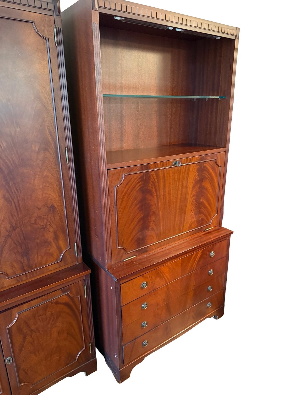 Meuble bar de style anglais à 4 tiroirs – 190 x 100 cm, Antiquités & Art, Enlèvement
