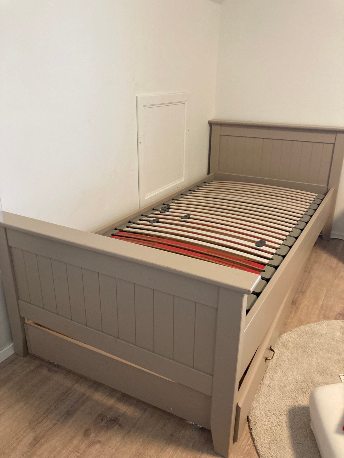Set 2 gelijke bedden (90x200) uitschuifbaar bed &lattenbodem, Ophalen, Gebruikt, 90 cm, 200 cm