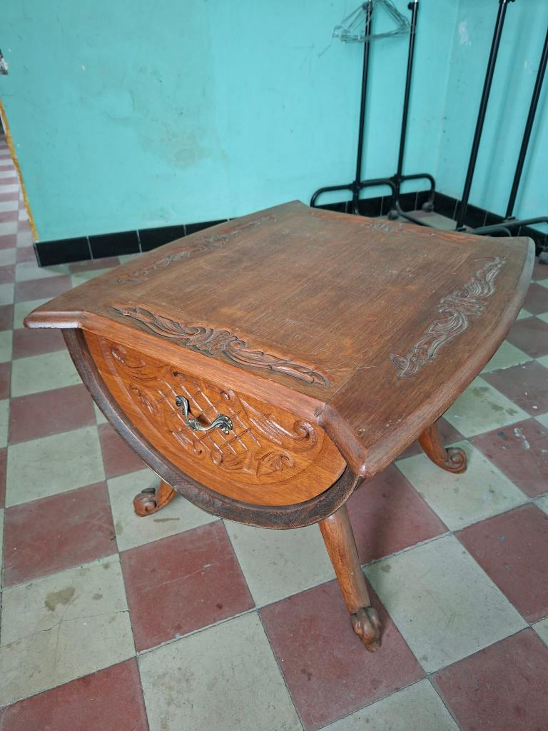 Table de salon en chêne, Demi tonneau, Enlèvement, Utilisé, Chêne