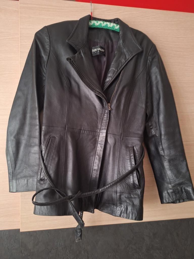 Lederen dames jas maat 40 kleur zwart, Enlèvement, Taille 38/40 (M), Noir