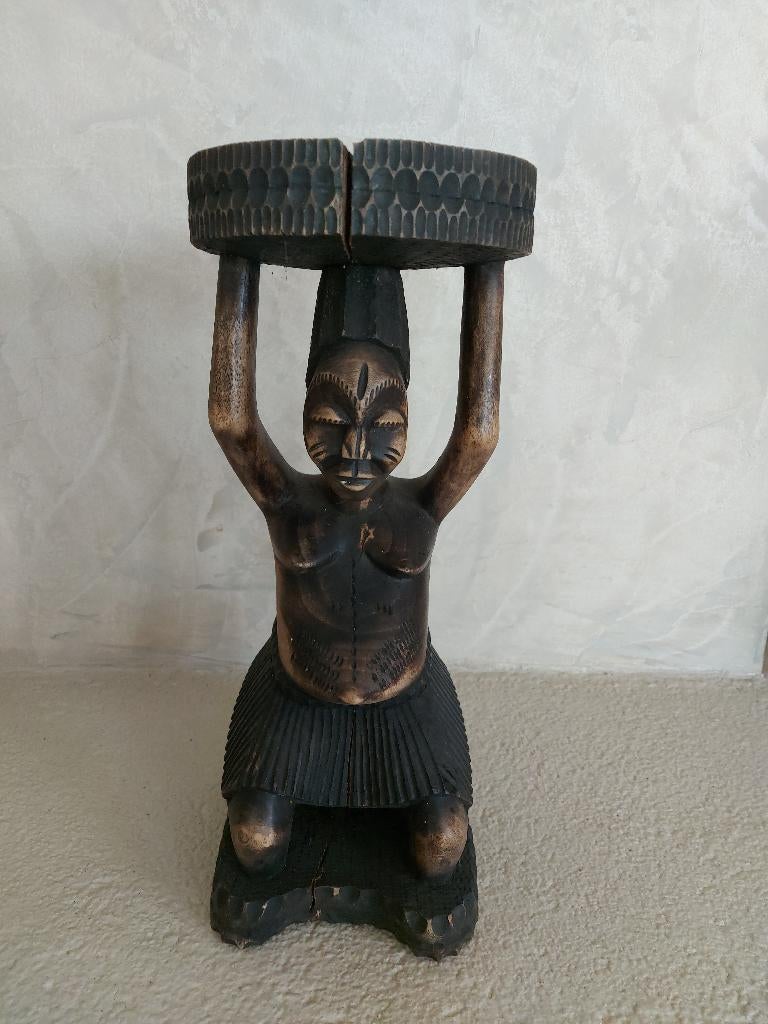 Mangbetu/Congo zittende vrouw, Antiek en Kunst, Verzenden