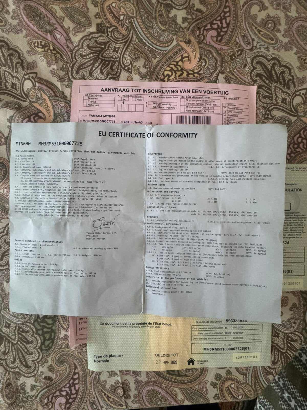 Yamaha MT-07 2025  ( PAPIER ROSE ), Motos, Autre, Neuf, Particulier