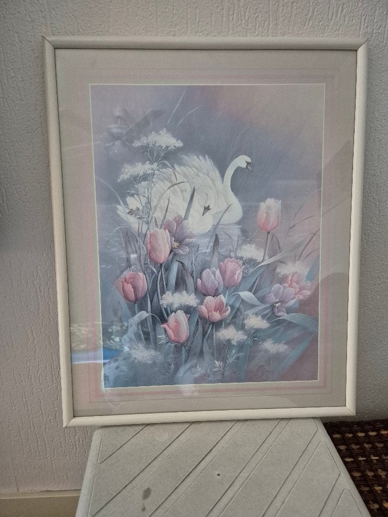 schilderij zwanen, Enlèvement ou Envoi, Comme neuf, Peinture