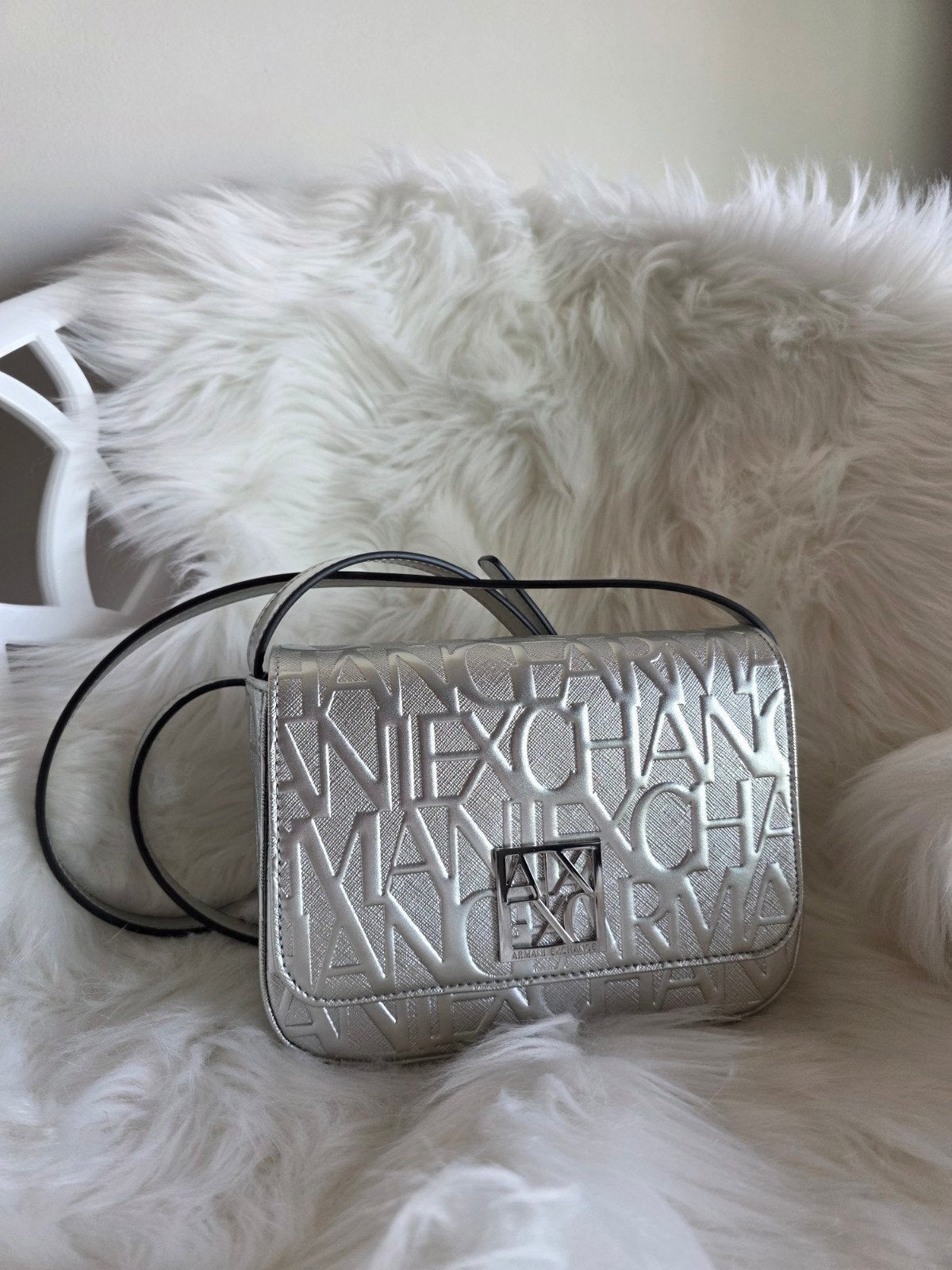 Tasje Armani Exchange, Verzenden, Zo goed als nieuw, Zilver