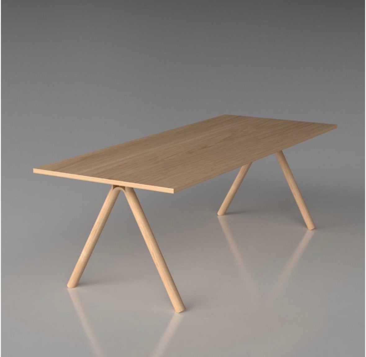 Muuto Split tafen 220 x 90, Huis en Inrichting, Ophalen, Gebruikt, Eikenhout, Scandinavisch