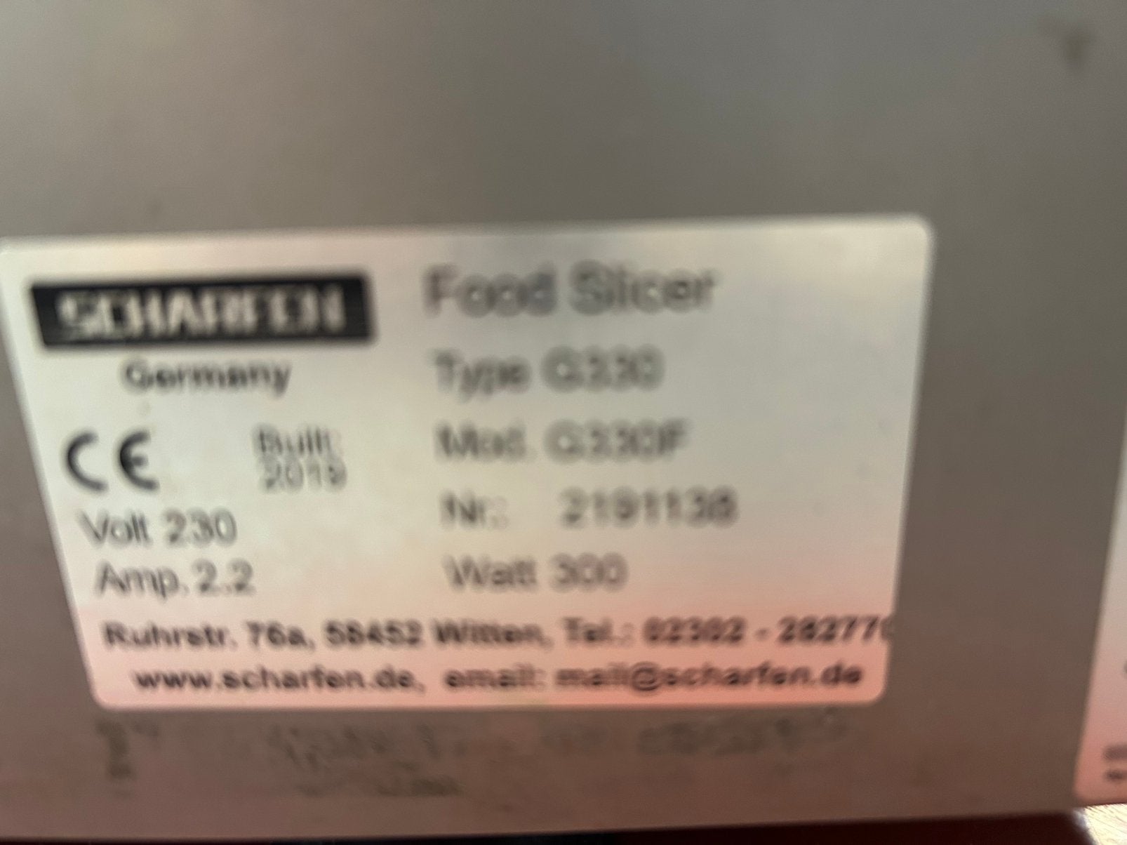 Trancheuse Scharfen C330F Pro 330 mm - 2019, Enlèvement