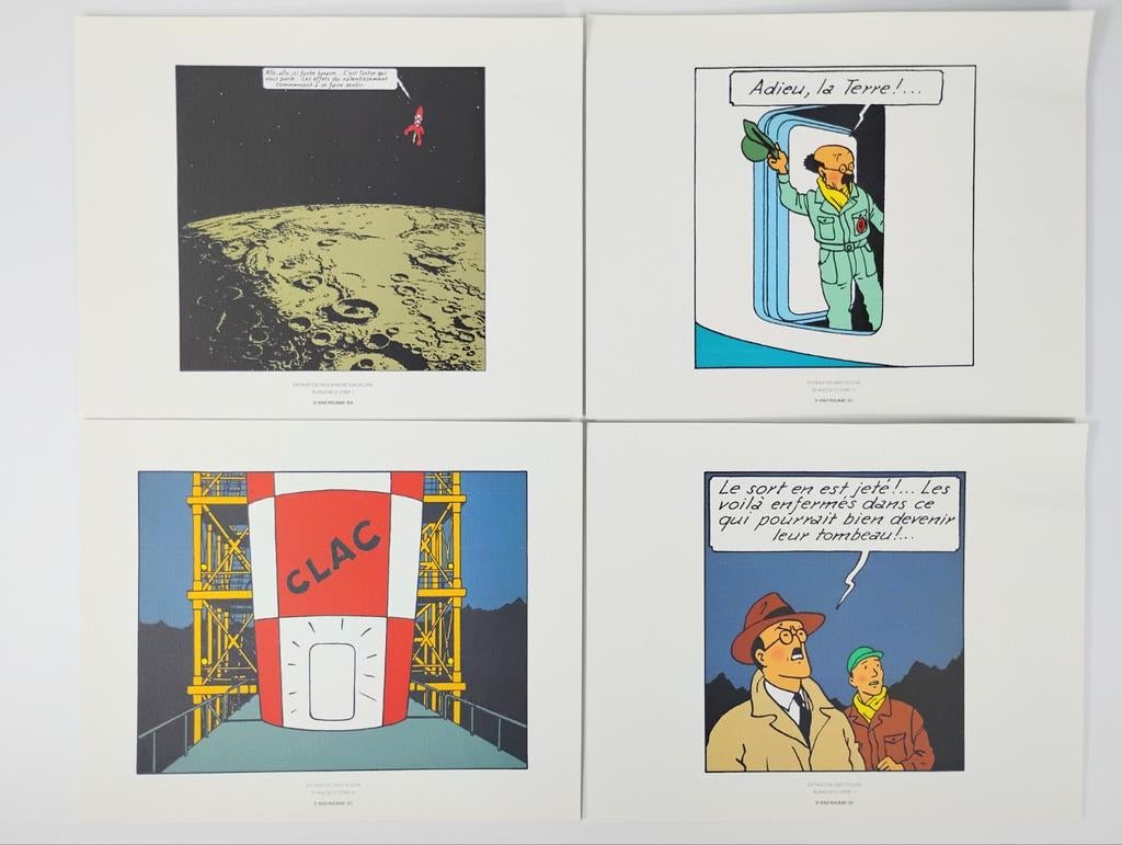 Moulinsart-bord geëxtraheerd uit Objective Lune - 2010, Ophalen of Verzenden, Kuifje, Zo goed als nieuw, Plaatje, Poster of Sticker