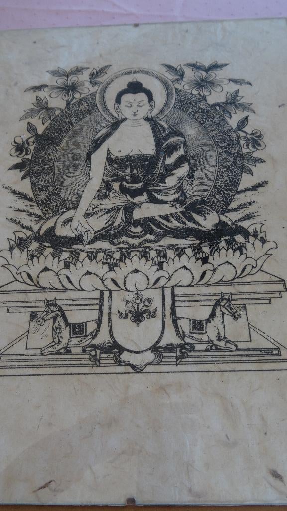 BOUDDHA SUR PAPIER PARCHEMIN, Enlèvement