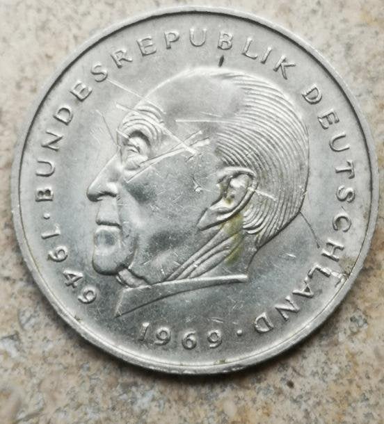 Munt van 2 duitse mark 1977, Ophalen of Verzenden