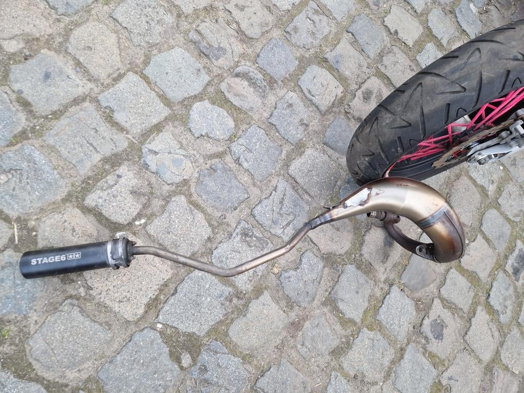 Stage 6 streetrace bovenlangse uitlaat minarelli am6, Fietsen en Brommers, Ophalen of Verzenden, Gebruikt, Uitlaat, Minarelli am6