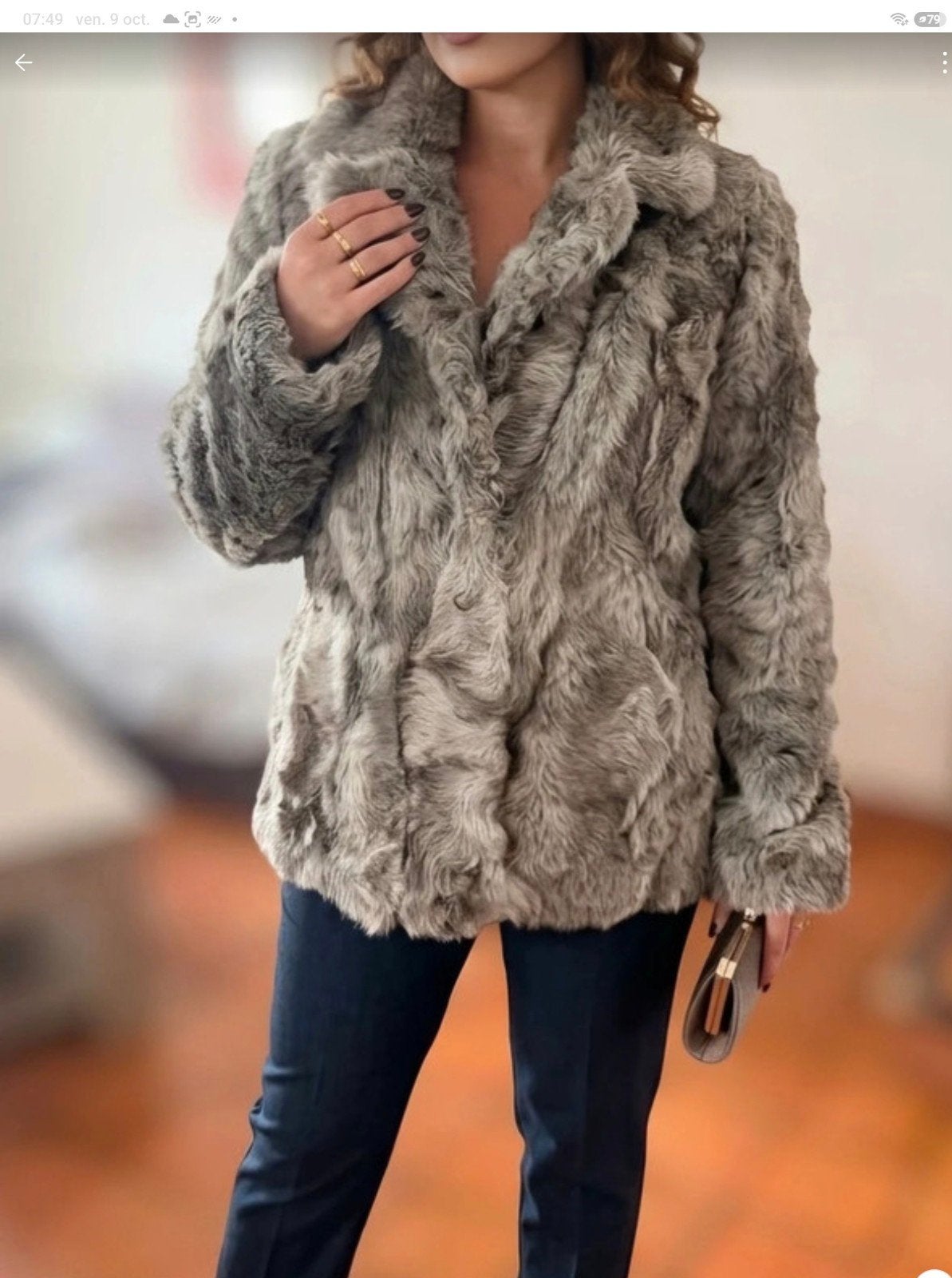 veste fourrure grise neuve taille 38/40 . marque La Griffe, Neuf, Taille 38/40 (M), Gris, Enlèvement ou Envoi