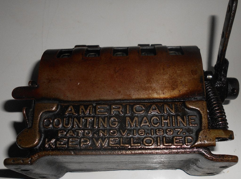 AMERICAN COUNTING MACHINE. 1897., Collections, Enlèvement ou Envoi, Utilisé