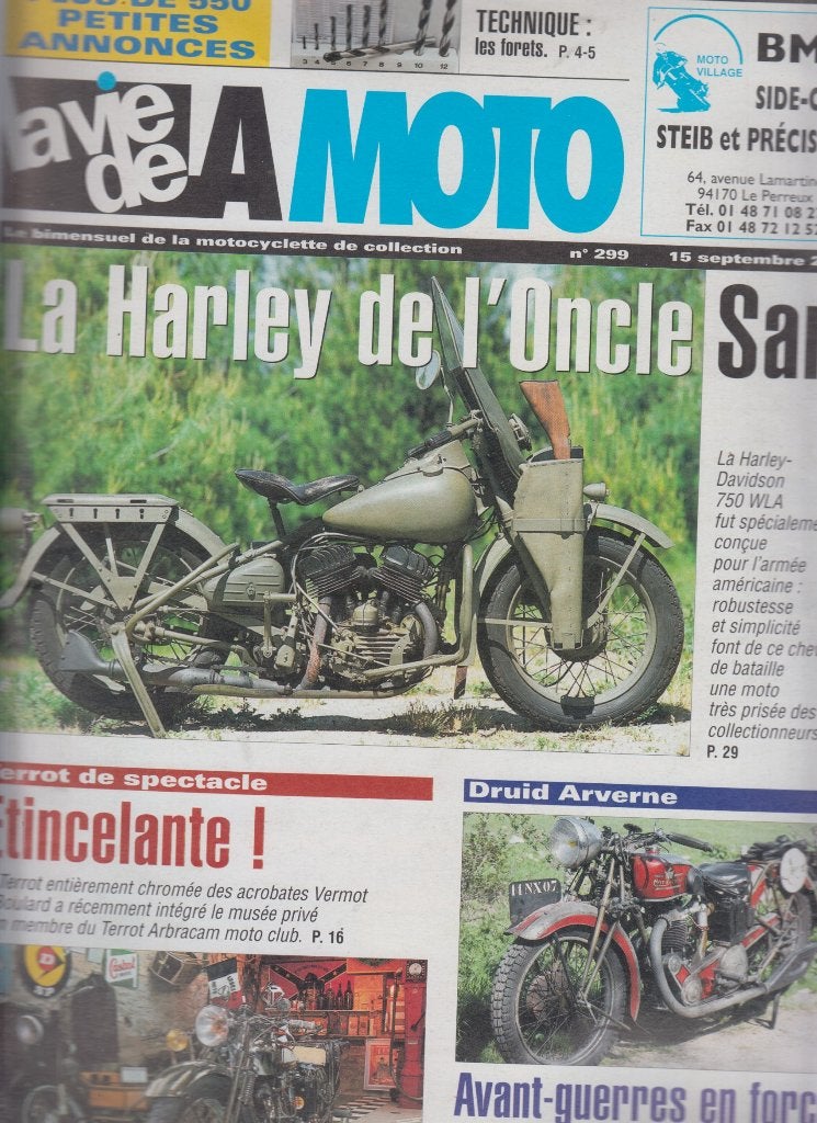 Moto Harley Davidson 750 WLA militaire collection, Envoi, Utilisé