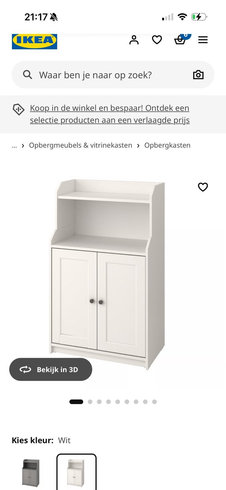 Witte IKEA opbergkast – zeer goede staat, Ophalen, Zo goed als nieuw