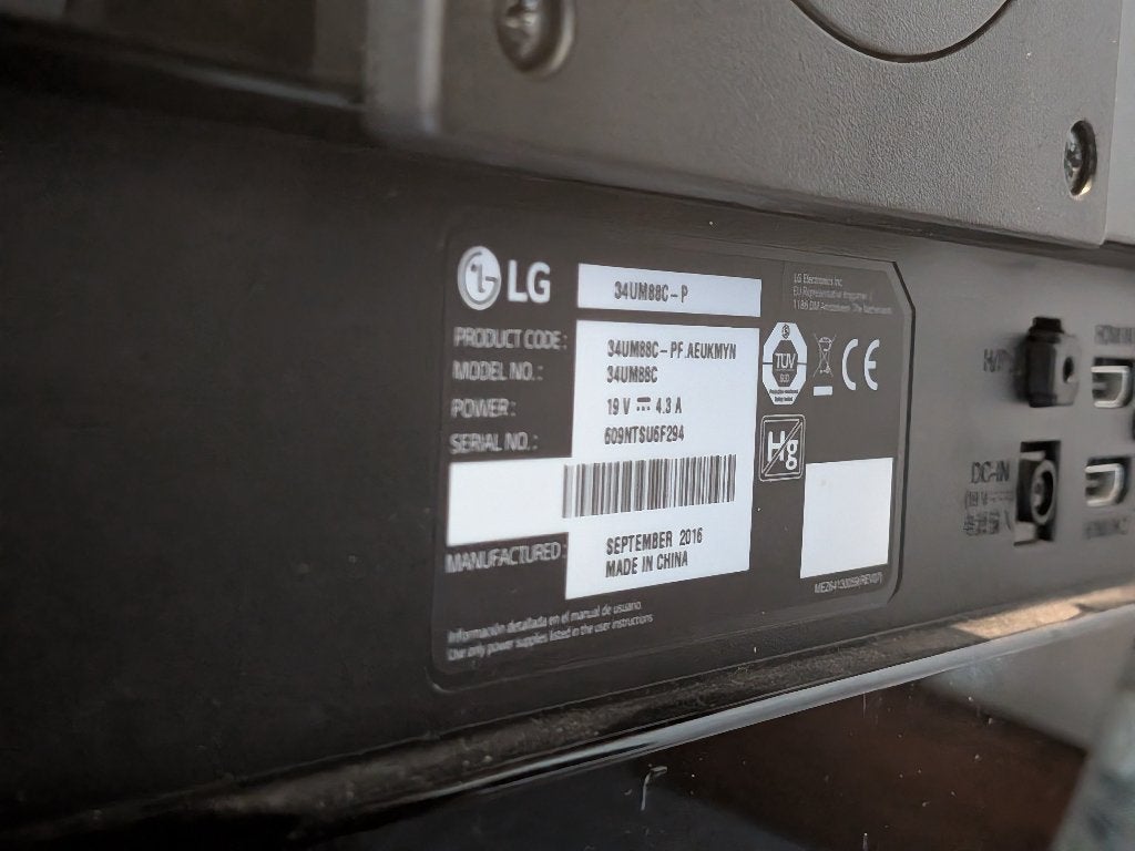LG 34 inch Ultrawide monitor 3440 x 1440, Computers en Software, Gebruikt, DisplayPort, Kantelbaar, Overige resoluties