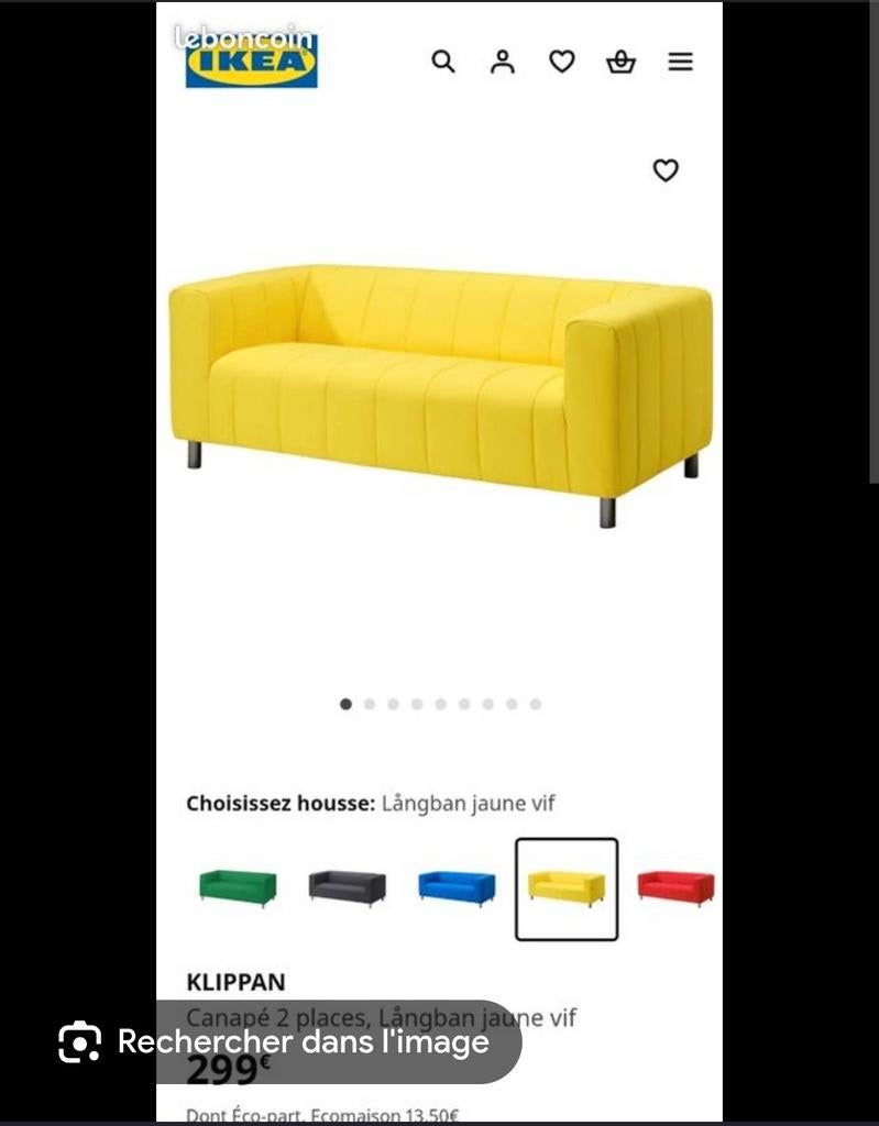 Canapé IKEA Klippan JAUNE