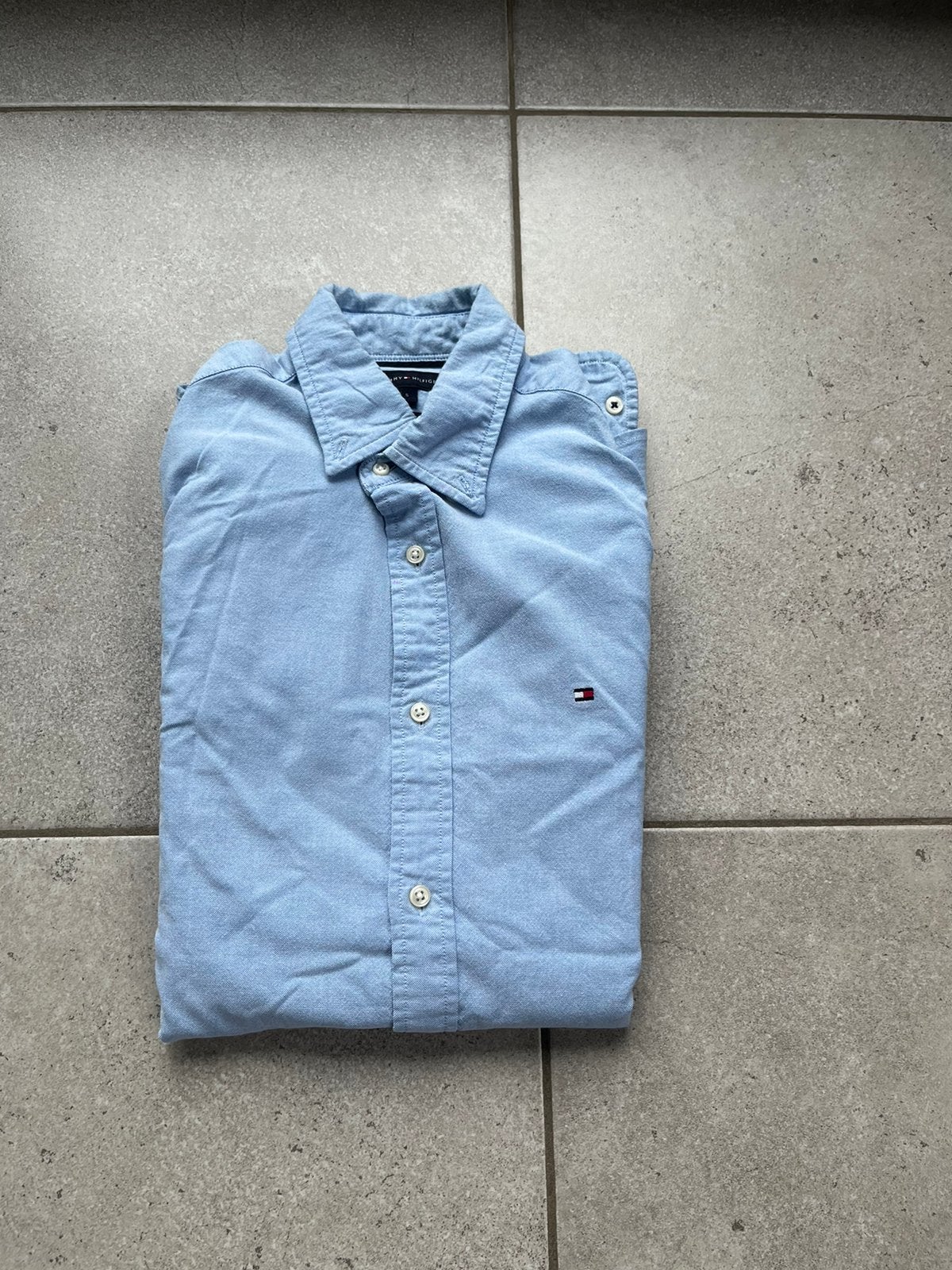 Chemise Tommy Hilfliger, Enlèvement ou Envoi, Porté, Bleu, Tour de cou 38 (S) ou plus petit