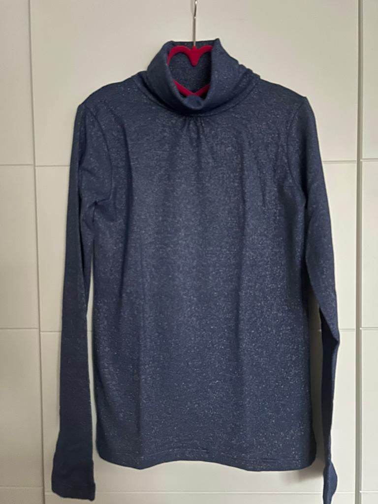 Donkerblauwe longsleeve met glitter maat 140, Enfants & Bébés, Vêtements enfant | Taille 140, Enlèvement ou Envoi, Comme neuf