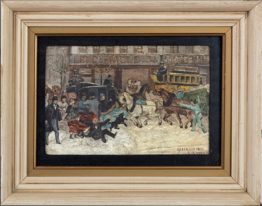 Schilderij olieverf peinture, Enlèvement, Daté, Peinture à l'huile, Toile