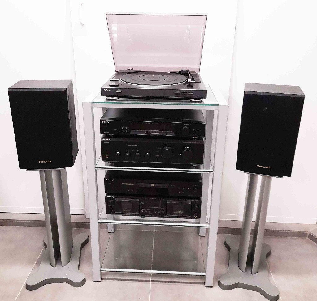 SONY keten als nieuw+ technics luidsprekers te beluisteren, Enlèvement, Deck cassettes ou Lecteur-enregistreur de cassettes, Sony