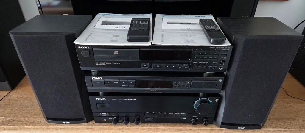 Ampli philips FA890 + Digital TUNER FT690 +B&W + SONY CDP497, Enlèvement, Lecteur CD, Philips