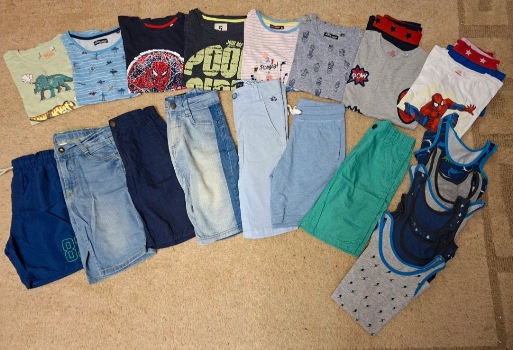 Pakket zomerkleding maat 128, Enlèvement ou Envoi, Comme neuf, Taille 128