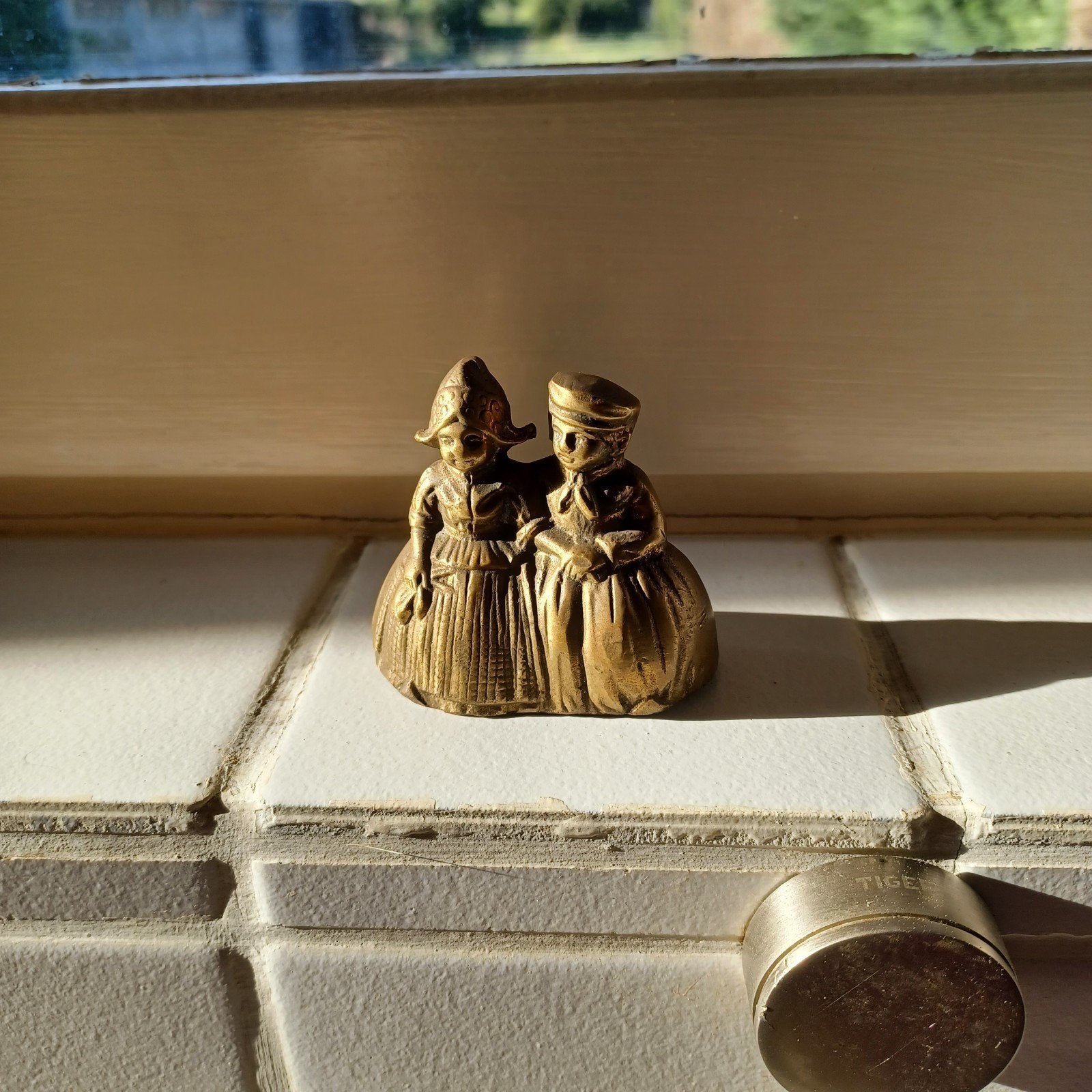 koperen beeldje van een echtpaar, Antiek en Kunst, Ophalen