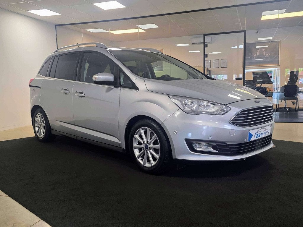 Ford Grand C-Max Grand C-Max 1.5 TDCi 7zit / Leder / Camera, Cuir, Argent ou Gris, Achat, Euro 6