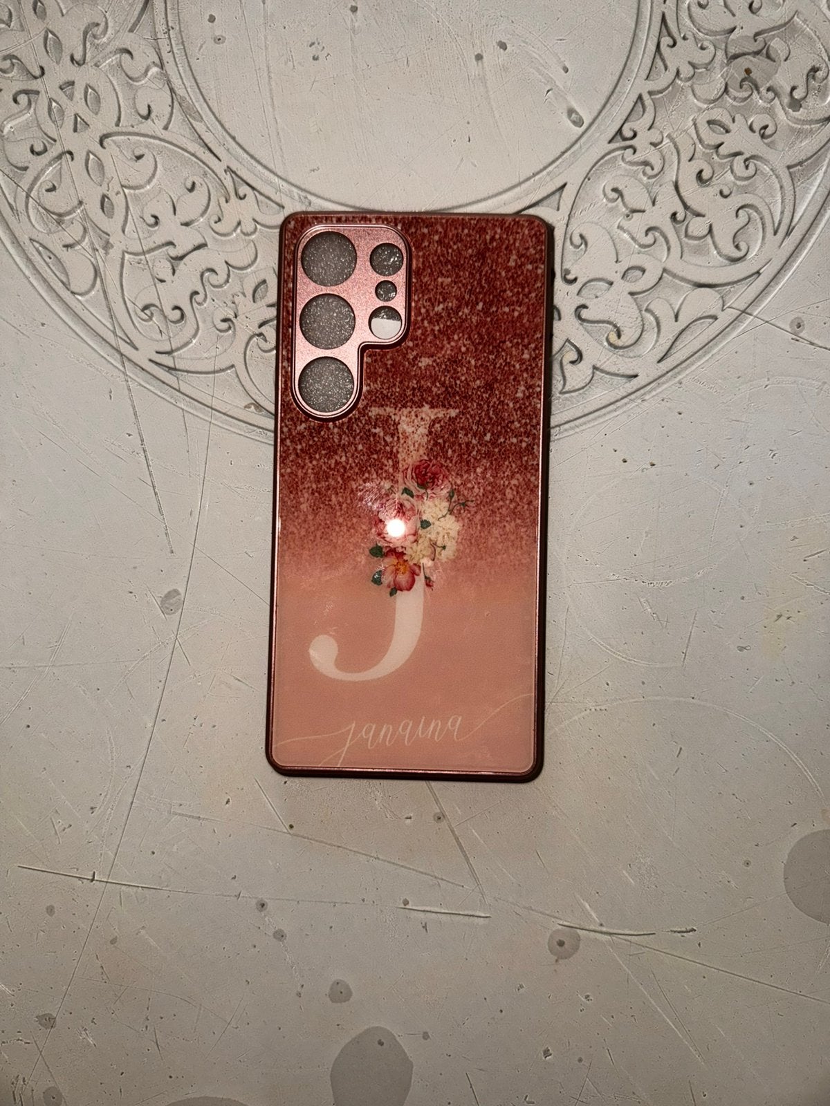 S25 ultra Roze glitterhoes, Enlèvement, Comme neuf, Rose
